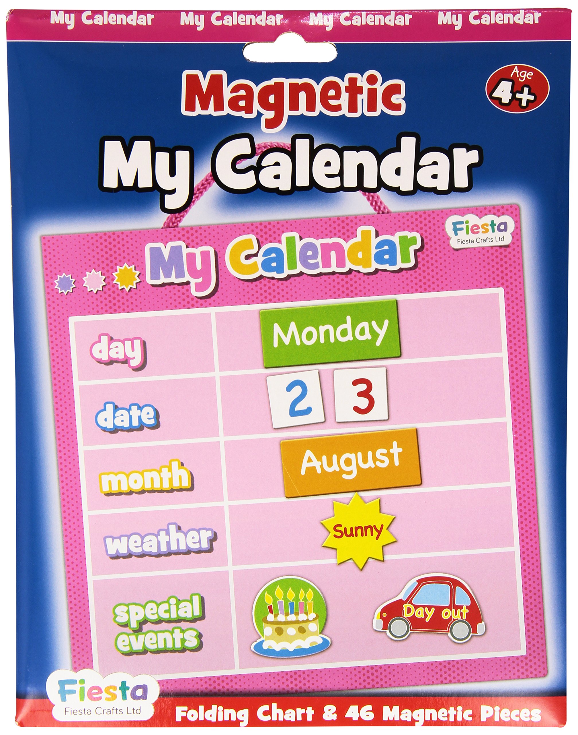 Fiesta Crafts My Calendar Magnetic Activity Chart - Pink