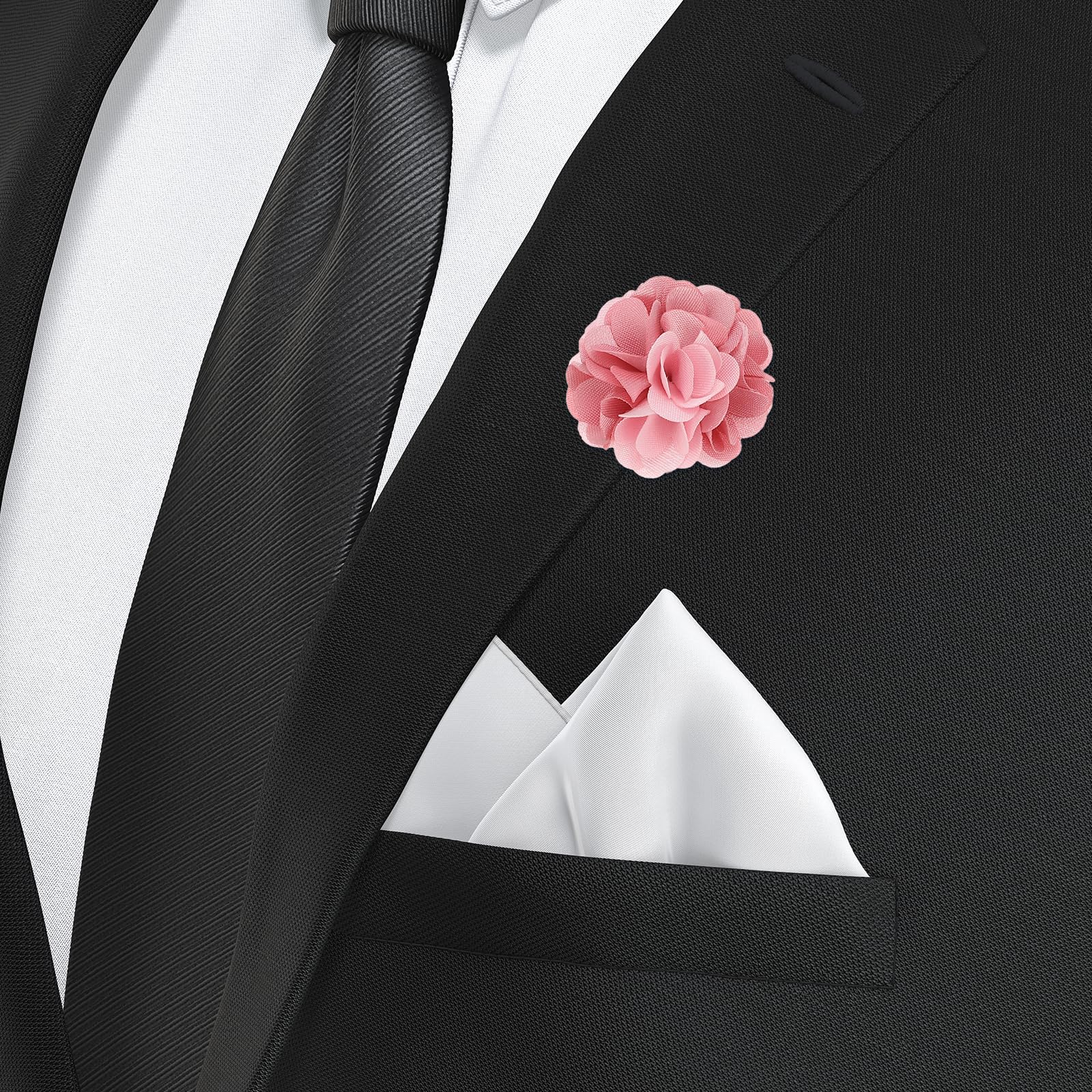 PATIKIL Boutonnieres przypinka do kwiatów, 2 szt. przypinka do klapy dla mężczyzn, kwiat kamelii, do garnituru, na ślub, ukończenie szkoły, broszka, akcesoria do stroju na ukończenie szkoły,
