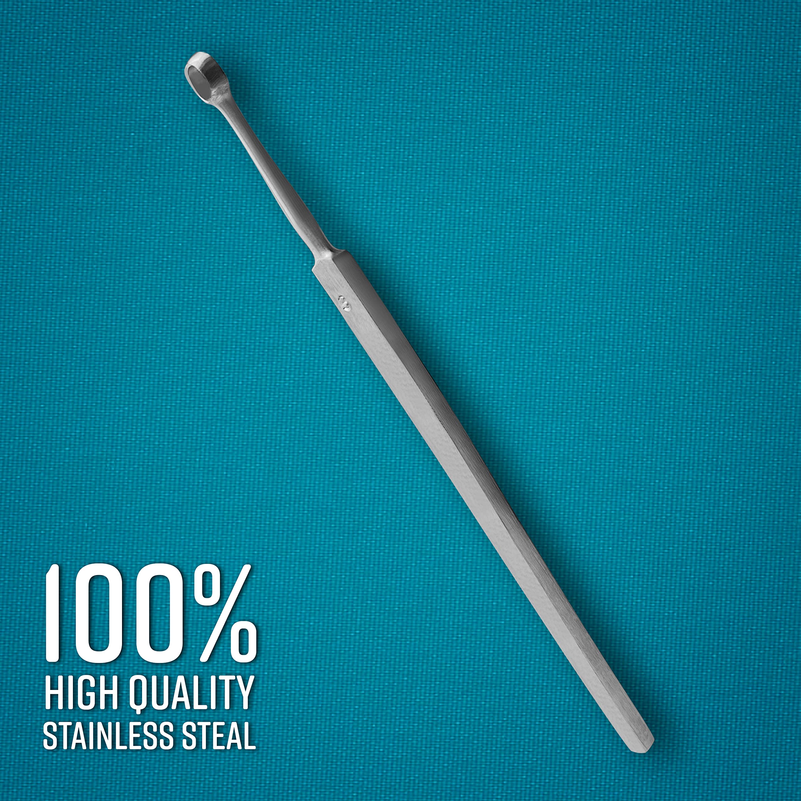 Fox Dermal Curette 3 mm Round Dermatology Scrape Instruments Stainless Steel — Amazon image 4