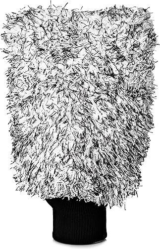 Adam's Polishes Microfiber Car Wash Mitt, Car Sponge Wrapped in Soft, Plush Fiber Cloth Material, Safe Washing with Any Car Soap, Bucket, Foam Gun, Foam Cannon, Other Cleaning Supplies