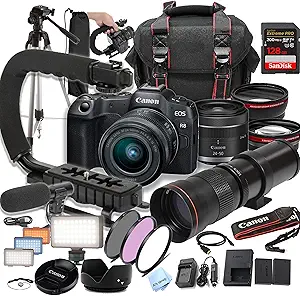 EOS R8 Camera Bundle with 24-50mm + 420-800mm Super Telephoto Lens