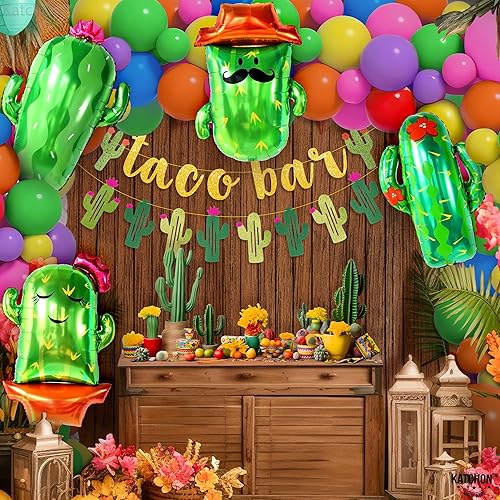 Miniatura 4 de KatchOn, Globos de cactus para decoración de fiesta de cactus, tamaño grande, 34 pulgadas, paquete de 4, globos del Cinco de Mayo, globo de fiesta