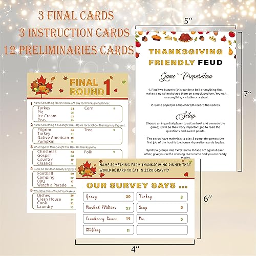 Miniatura 2 de Juego de pelea amigable para el día de Acción de Gracias el divertido juego de adivinar las mejores respuestas, juego de pelea para adultos, juego