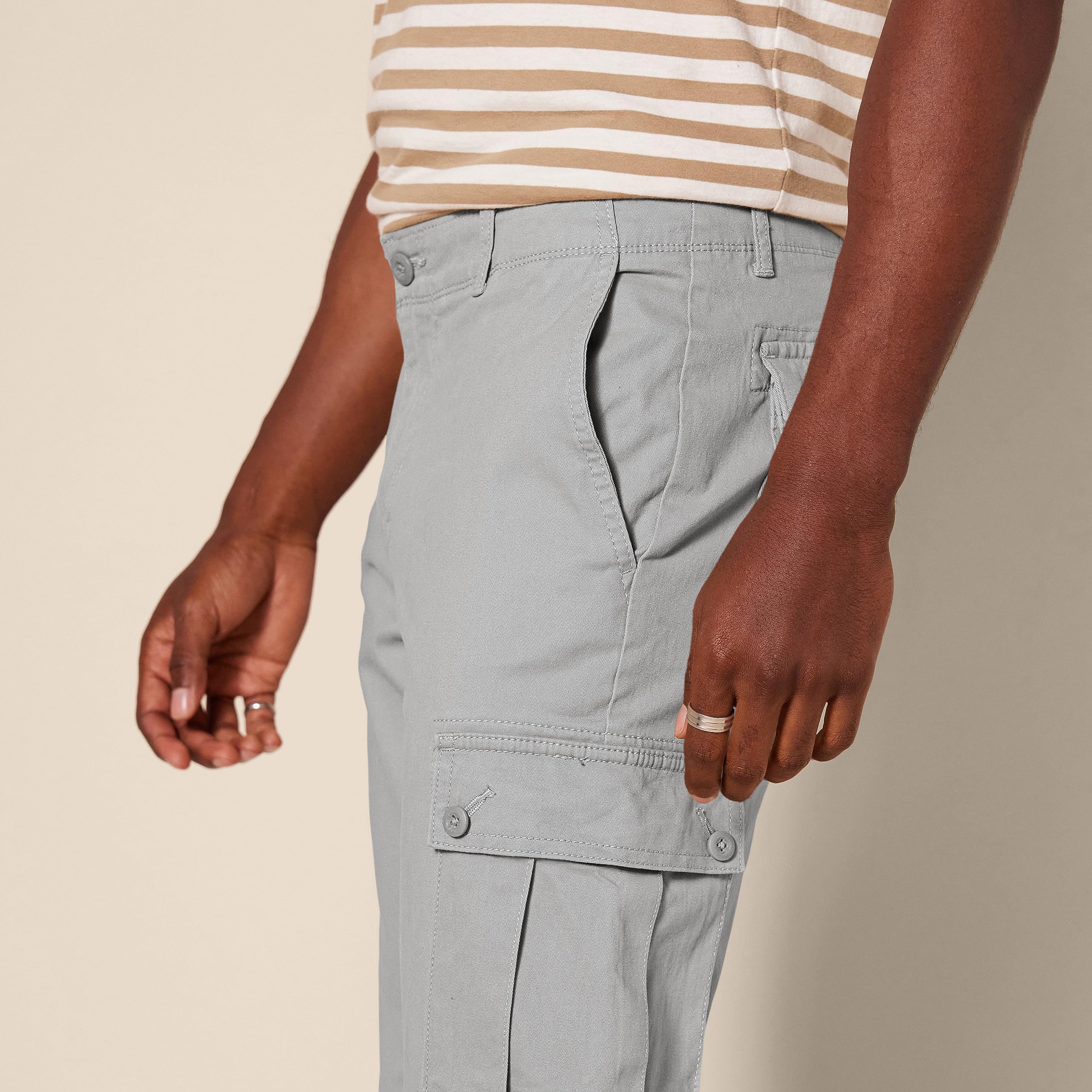Amazon Essentials Uomo Pantaloni Cargo Elasticizzati e Aderenti (Disponibili nelle Taglie Big & Tall)
