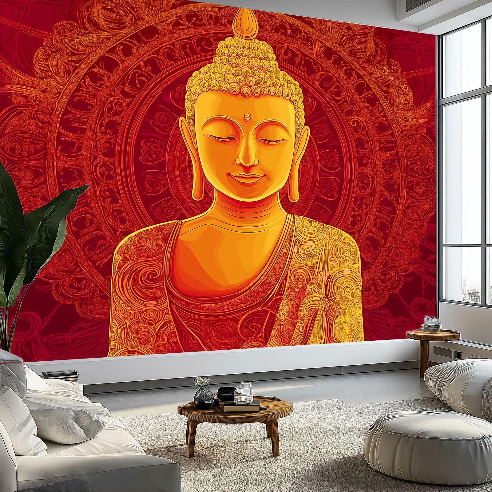 Carta da Parati 3D Fotomurali Murale alla moda Decorazione da Muro Poster Design Moda Carta per pareti Meditazione Mandala - 400 x 280 cm