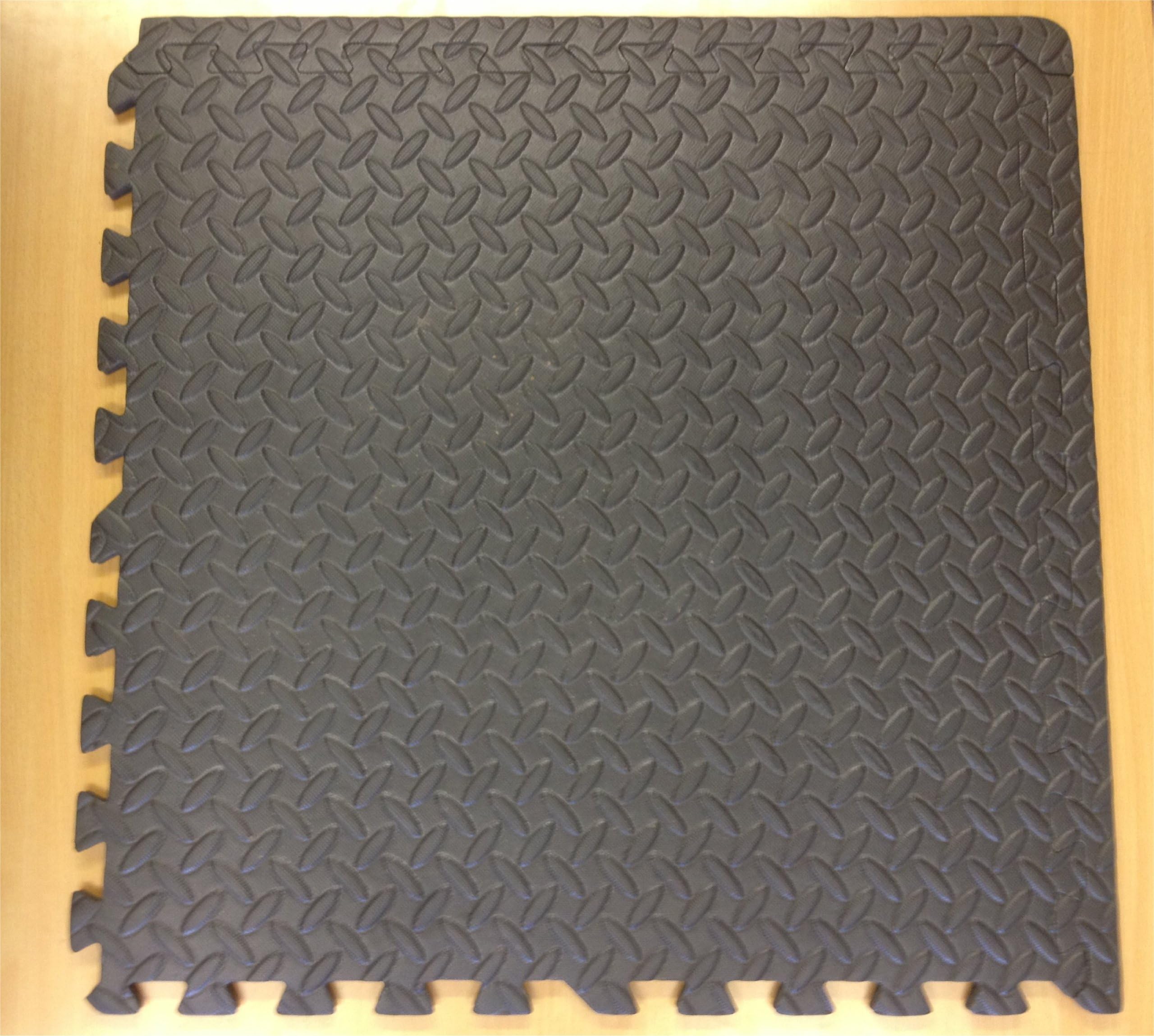 4 x Charcoal Black Interlocking Jigsaw Floor EVA Foam Mats (1.4 sqm)