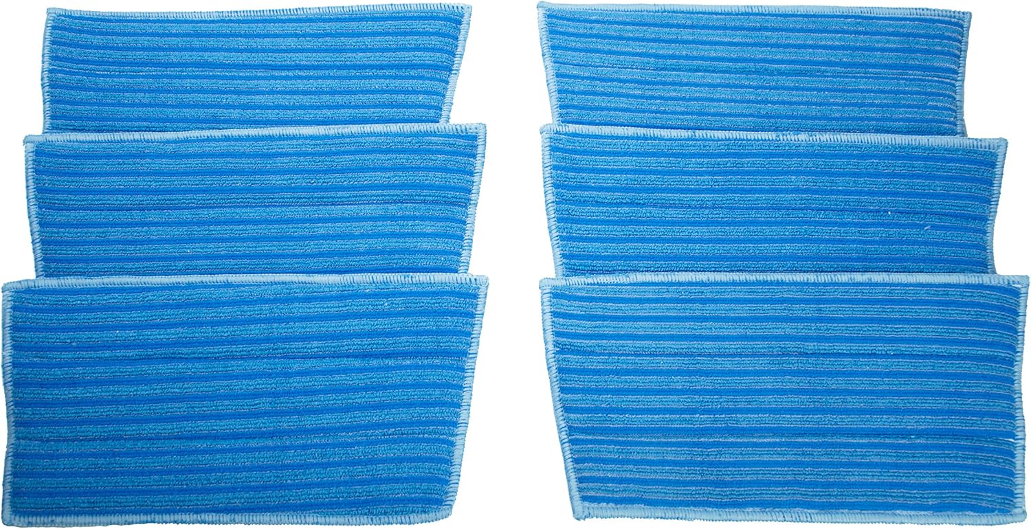 LTWHOME Revolutionary Creation of The Ultra Scrubbing Comportable Using Mop Pads Fit for All HAAN FS, SI and MS Series Steamers with New Size 12.8" x 6.7" (Pack of 6)