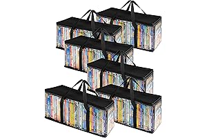 Stock Your Home DVD Storage Bags (Set of 6) | Media Organizer...