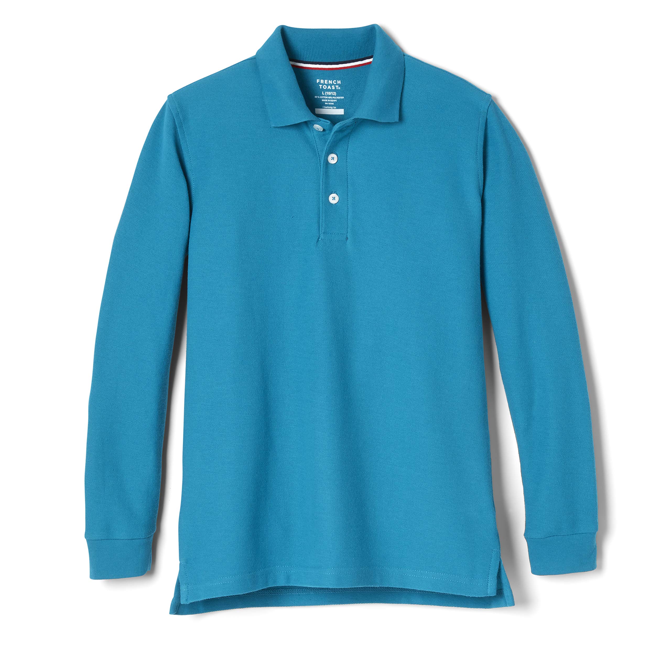 French Toast Boys Pique Polo School Uniform Shirt with Long Sleeves for Boys and Girls