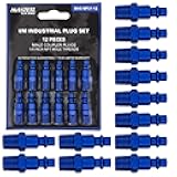 Master Elite Series 12 Piece Industrial I/M Type Plug Air Fittings Set with 1/4