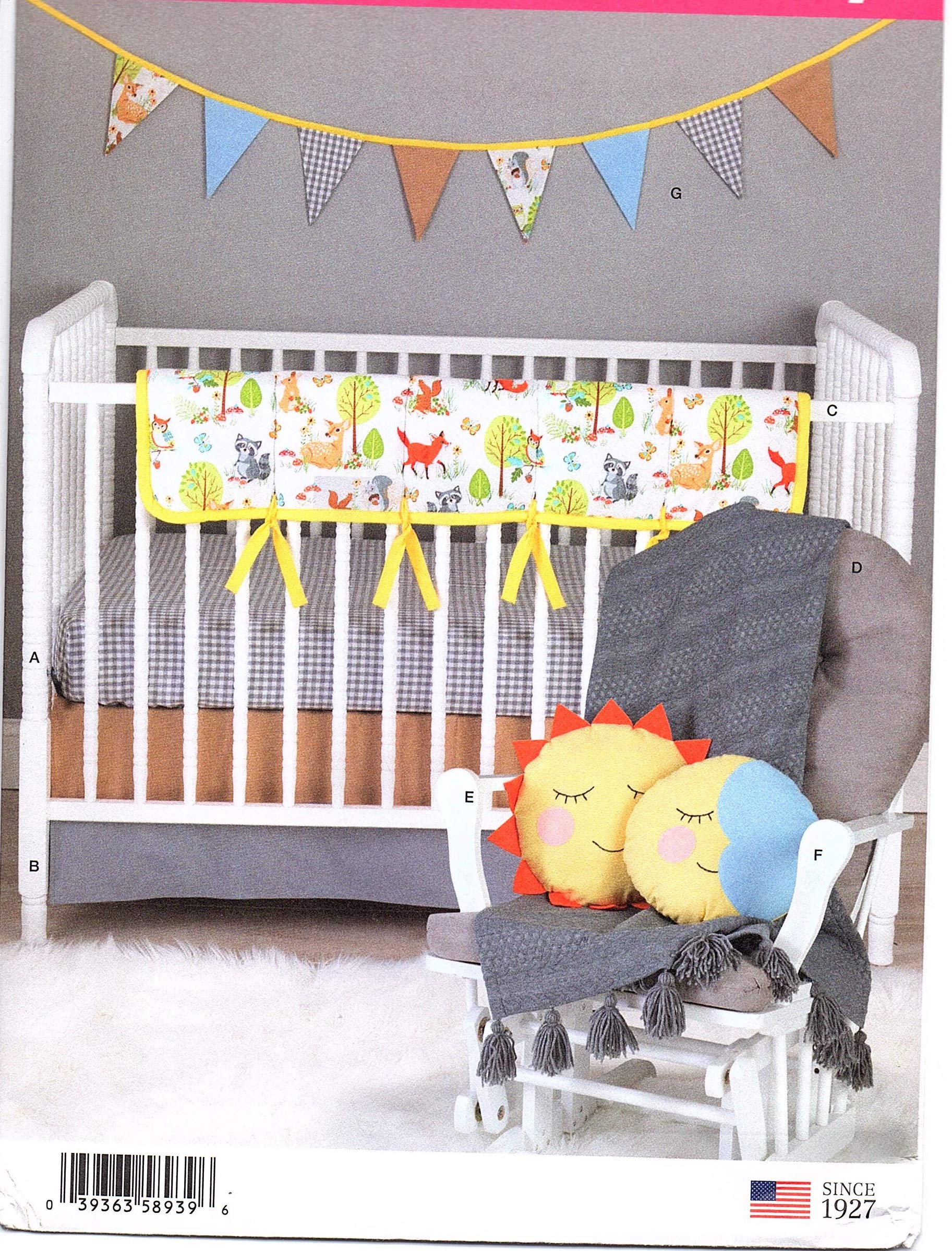 SIMPLICITY 8939 ACCESSORIES FOR BABIES NURSERY Sewing Pattern Skill: AVERAGE