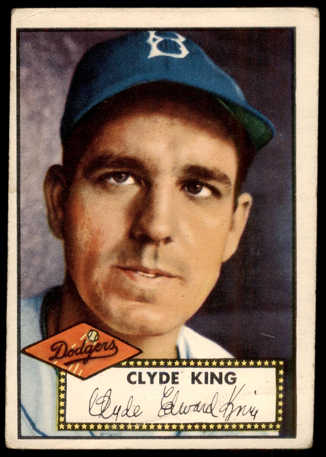 1952 Topps #205 Clyde King Brooklyn Dodgers (Baseball Card) GOOD Dodgers