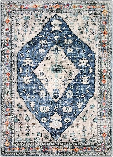 Miniatura 219 de Lahome Tapete tribal bohemio, pequeño, suave, antideslizante, lavable, de pelo corto, para piso en puerta, interior, entrada, baño, silla, Verde