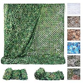 Sposuit Camo Netting - Camouflage Mesh Net, Military Camo Net for Hunting Bulk Roll, Camouflage Tarp Sunshade for Party Decorations, Sunshade, Camping Ghillie Netting