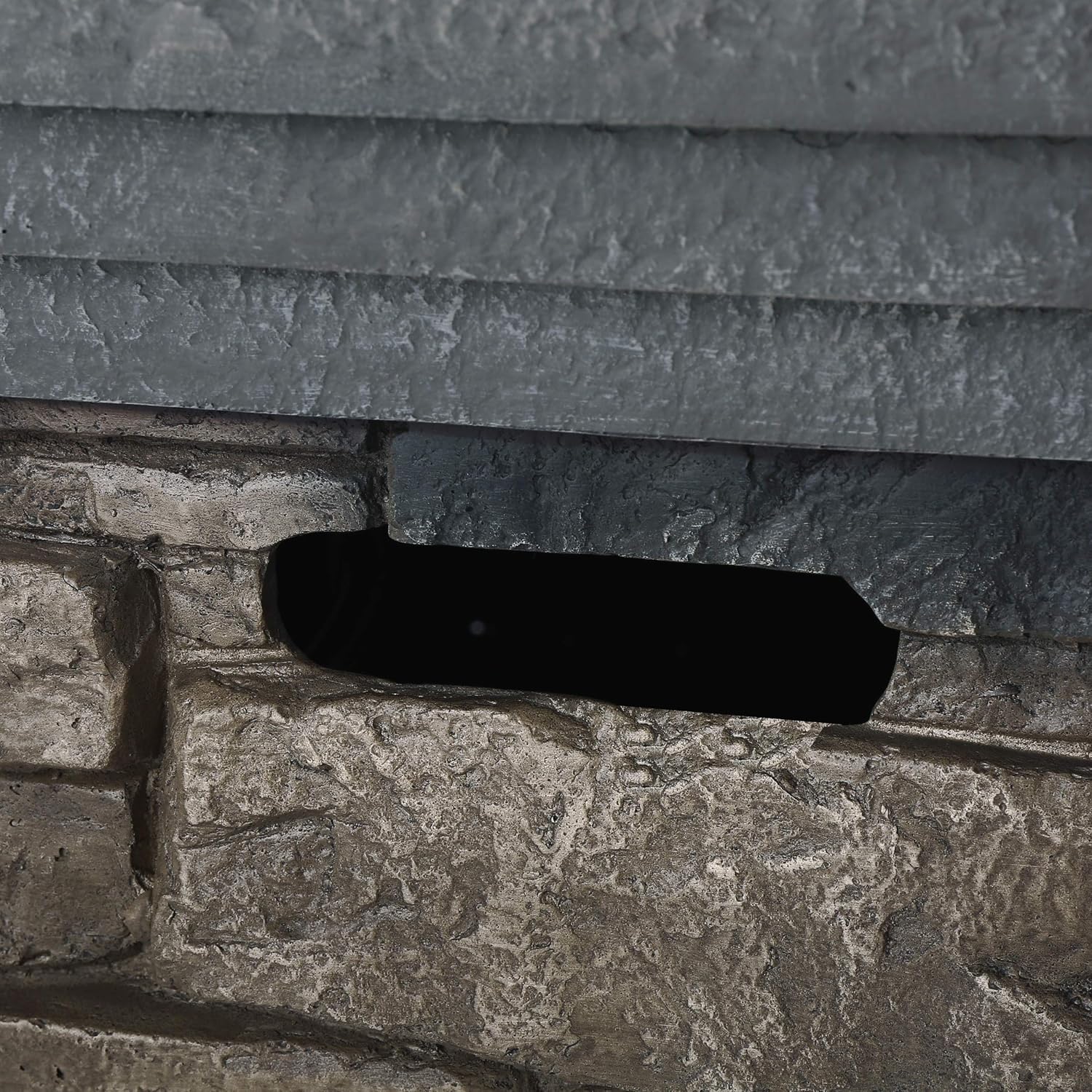 Christopher Knight Home Chesney Magnesium Oxide Square Gas Fire Pit, Stone Finish