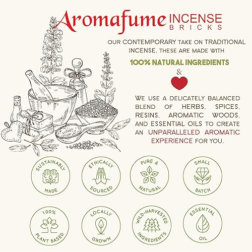 Miniatura 6 de Aromafume Palo Santo Wellness Natural Mist 3.4 fl oz y ladrillos de incienso con quemador