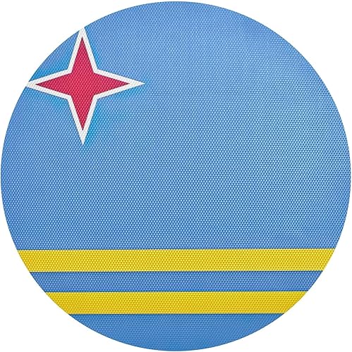 Miniatura 23 de Chile Flag Round Placemats Dining Table Mats Decorative Table Mats for Kitchen Dining Table Decoration, Set of 6 Bandera de Chile,Bandera de