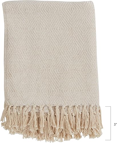 Miniatura 10 de SARO LIFESTYLE TH258.NB5060 Sevan Collection - Manta de algodón suave con tejido de diamante, color azul marino, 50 x 60 pulgadas