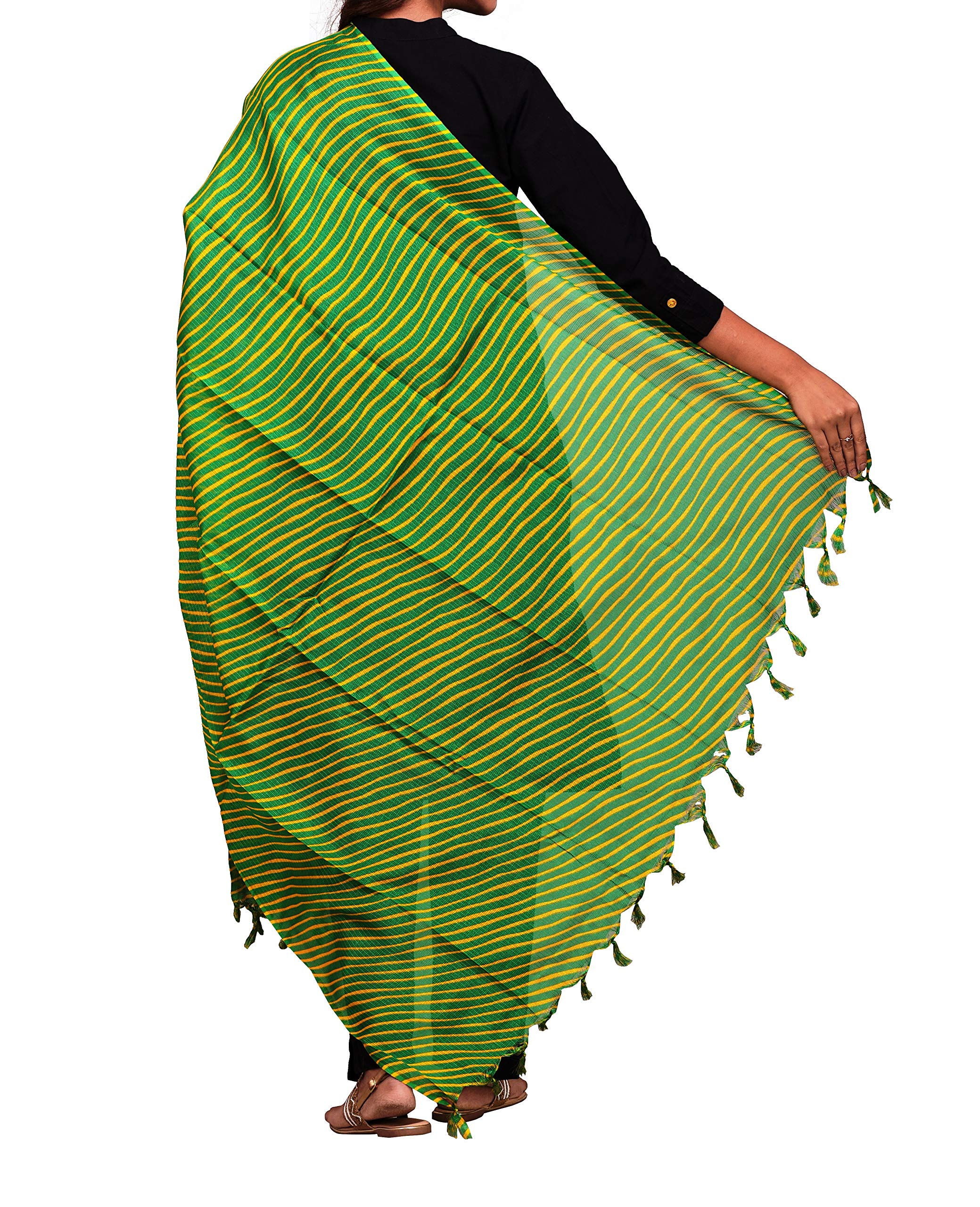 Jaipuri kala dupatta kota doria in leheria design for women beautiful light weight fabric made with pure cotton and silk combination traditional indian dupatta.