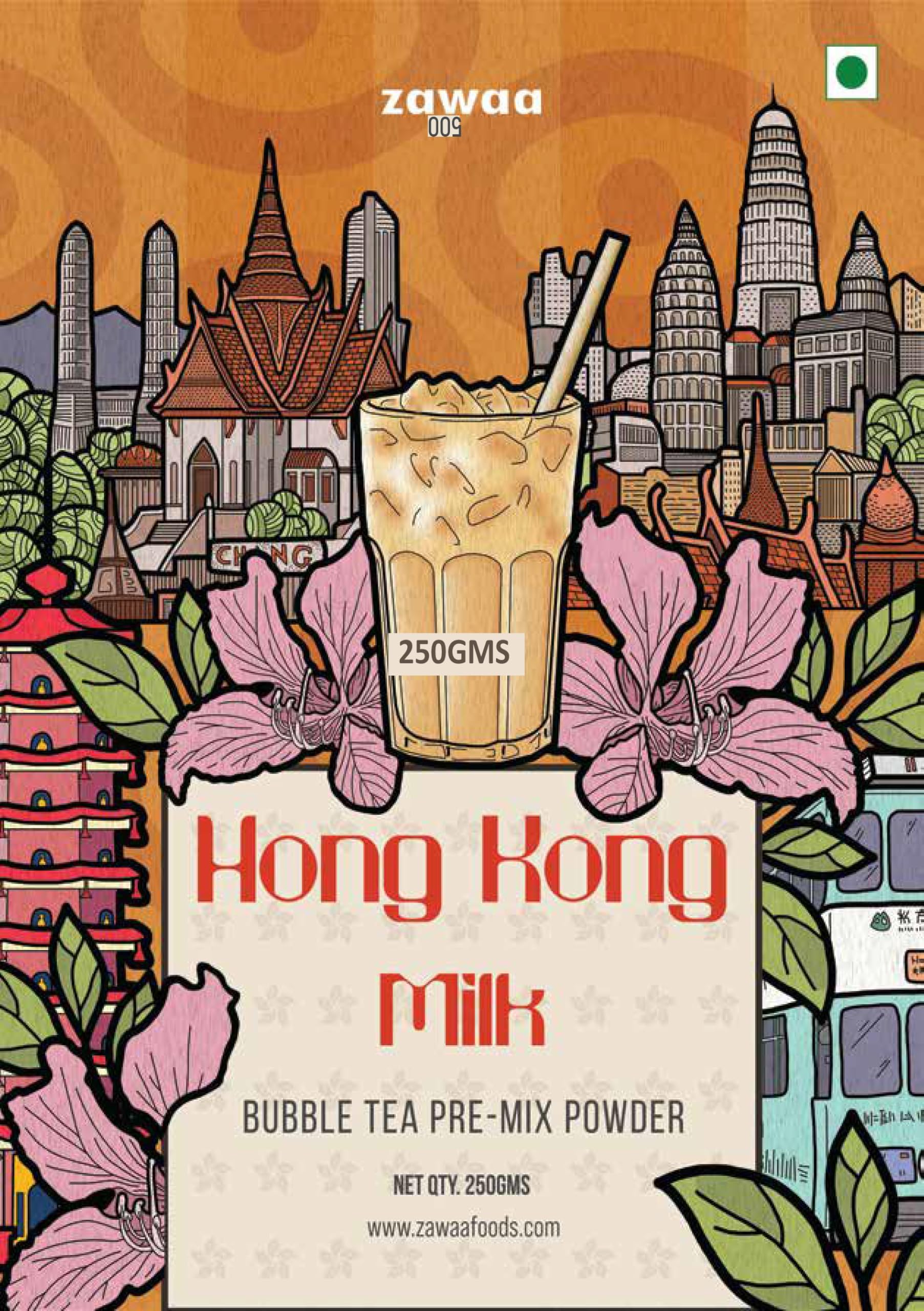Foods Hong Kong Bubble Tea Pre-Mix Milk Powder 250g | Authentic Hong Kong Style Milk Tea | Rich & Creamy Taste | Easy to Make | Perfect for Cafe, Home & Restaurant Use