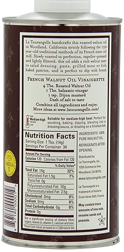 Miniatura 7 de La Tourangelle, Roasted Walnut Oil, 16.9 Ounce Cans (Pack of 3) (Packaging may Vary)