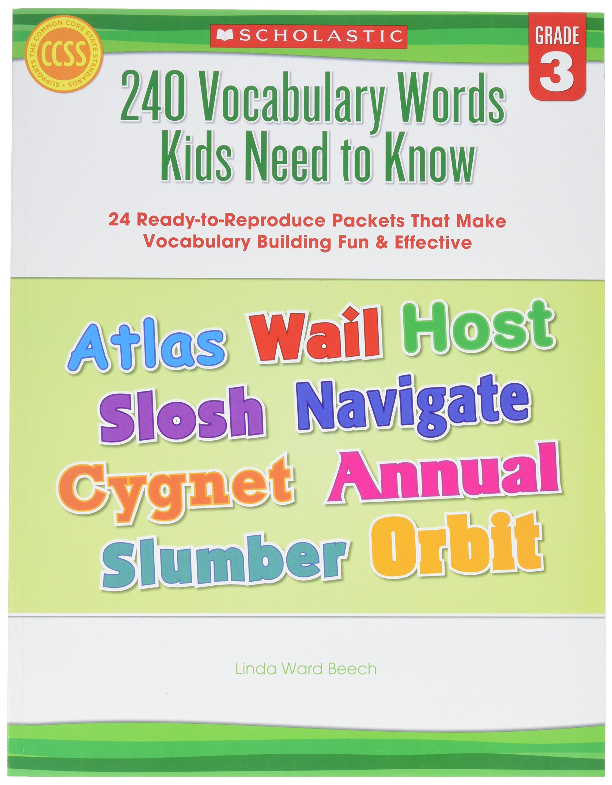 Scholastic 9780545468633 240 Vocabulary Words Kids Need to Know, Grade 3