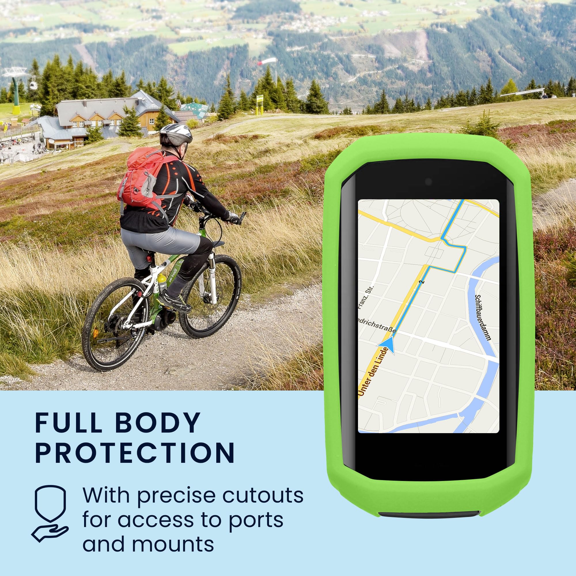 kwmobile Etui kompatybilne z Garmin Edge 1050 - silikonowe etui na rower GPS