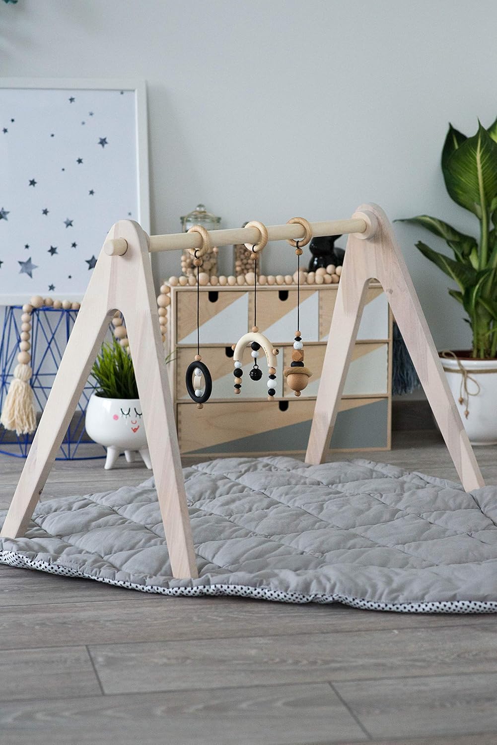Minimalist Baby Gym SET Scandinavian Nursery Wooden