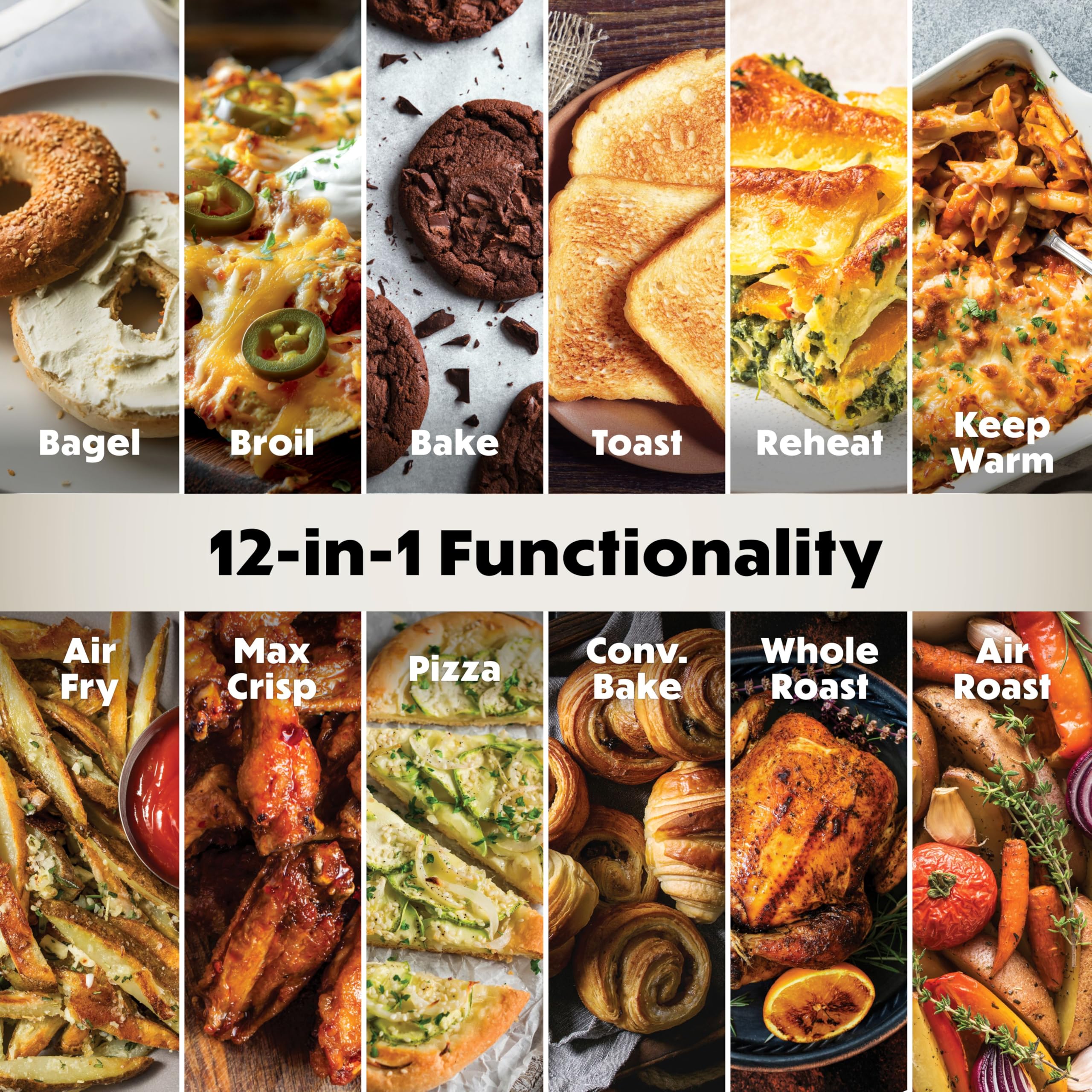 Ninja Double Oven Pro Smart XL, forno e friggitrice ad aria, versatilità 12 in 1 con lavorazione intelligente e tecnologia a doppia zona per la cottura simultanea di 2 pasti, adatta per pollo fino a