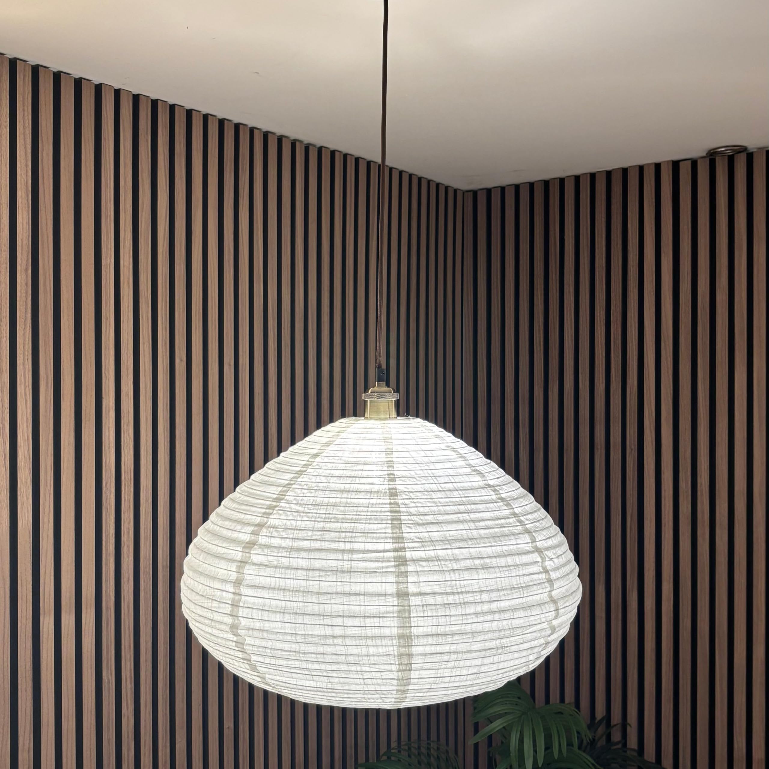CGC Lighting Indoor Ceiling Lampshade Handmade Easy Fit Linen, Scandinavian Minimalist Style, Non Electrical (White Bell)