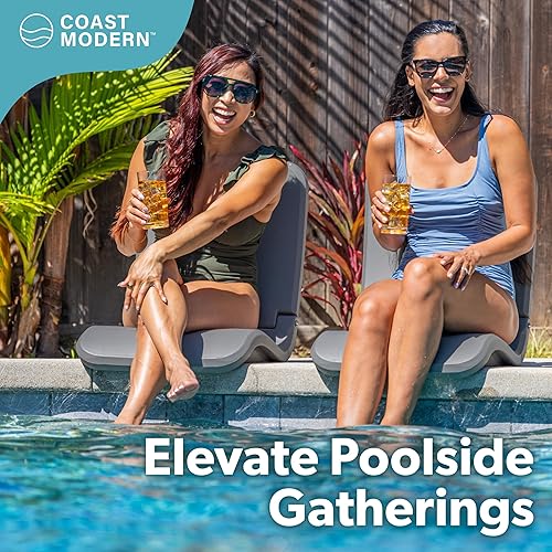 Miniatura 6 de Coast Modern - Silla portátil junto a la piscina, silla plegable para adultos, para piscina, playa, portón trasero y estadio, plástico duradero