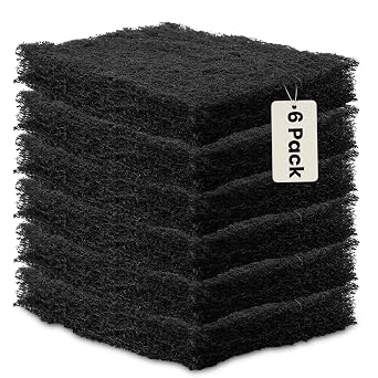 Harrier Hardware 6-Pack High Density Scouring Pads 6 x 4 Inch Black