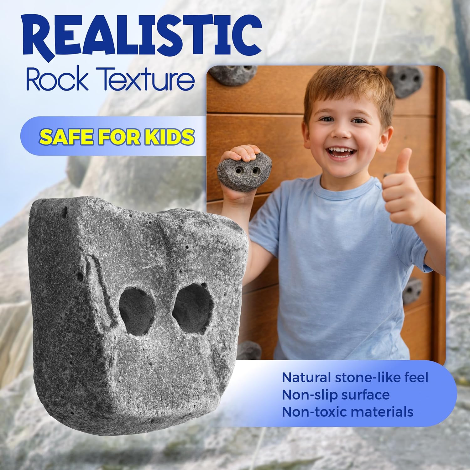 50 Large Kids Rock Climbing Holds. Screw ons.