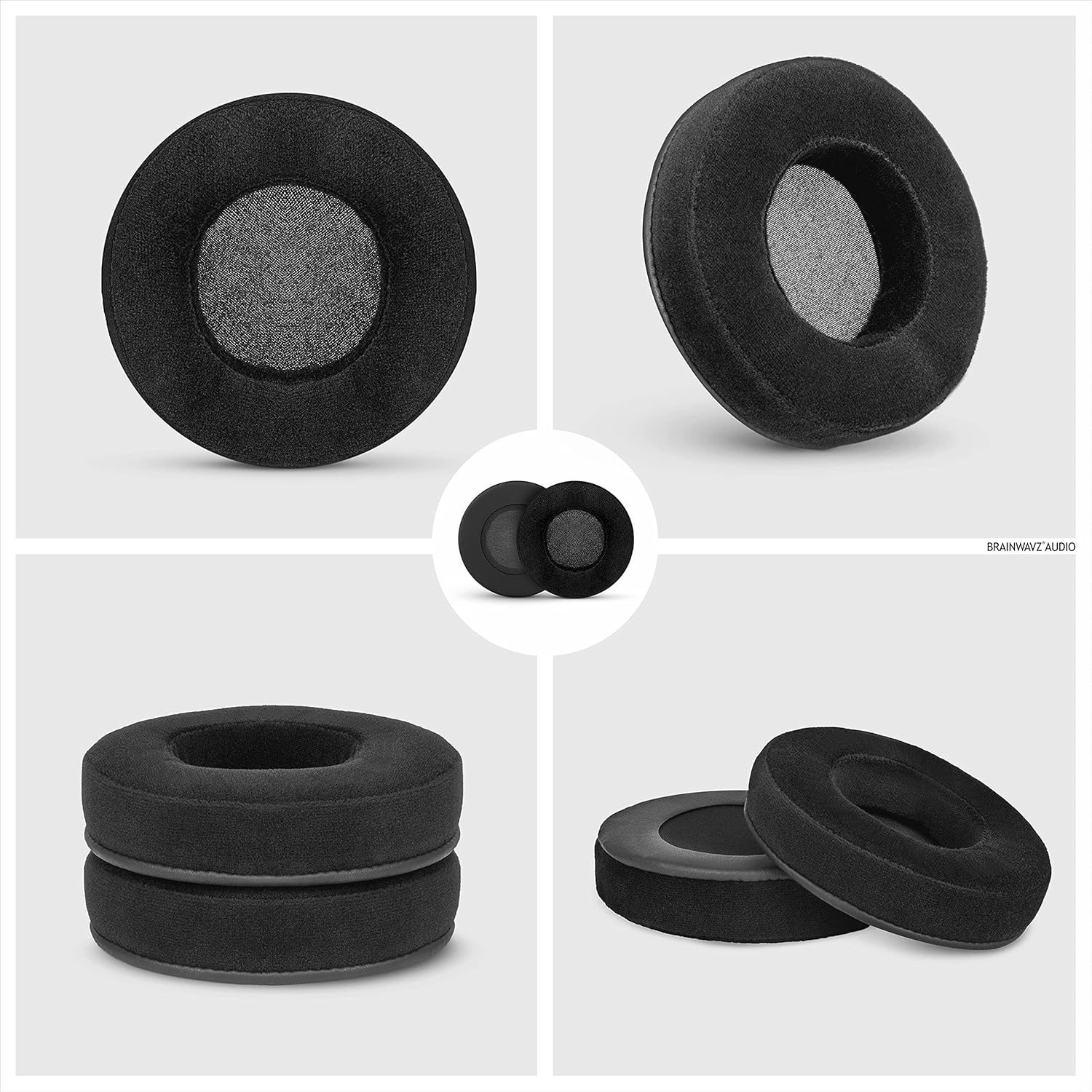 Flаѕh Dеаlѕ - 40% оƒƒ BRAINWAVZ Round Velour Memory Foam Earpads - Suitable Many Large Headphones - SteelSeries, HD668B, ATH, AKG K553, HifiMan, ATH, Philips, Fostex, Sony Ear Pad & More