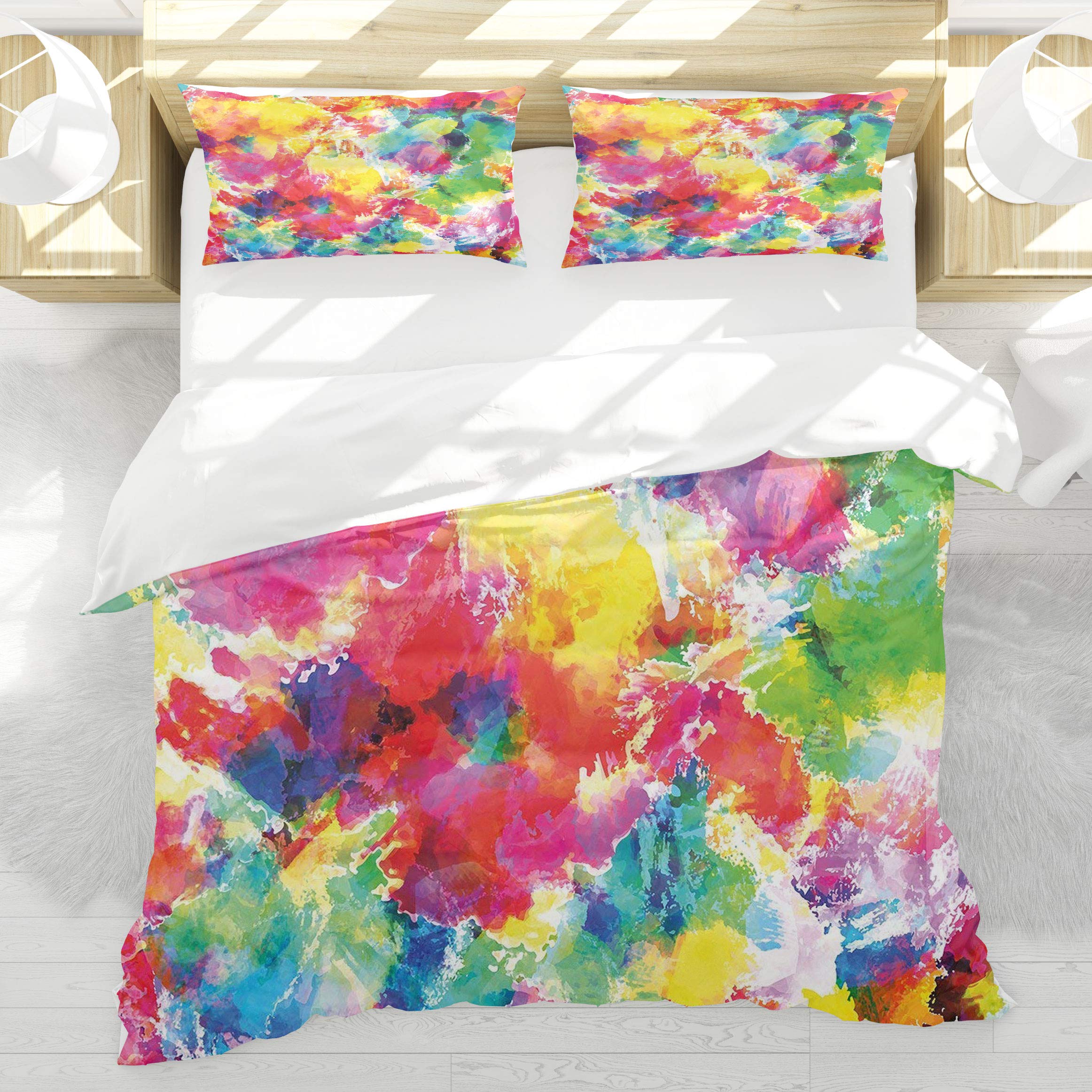 Housse de Couette Aquarelle Pastel BEDNRY pour une Chambre Lumineuse