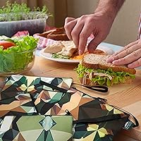 Vista 6 de Nordic By Nature - Bolsas reutilizables de doble capa para sándwiches y aperitivos, sin BPA, fáciles de limpiar, bolsas de almuerzo escolar