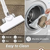 Vista 7 de BEQHAUSE Tapete para puerta interior de 20 x 32 pulgadas, tapete antideslizante para entrada, lavable, resistente a la suciedad, tapete