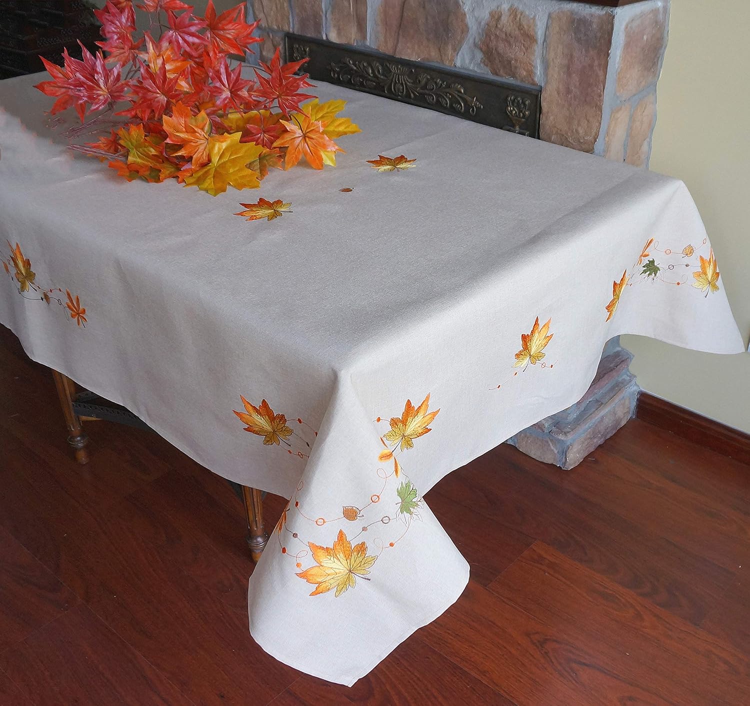 Black Friday Clearance GRANDDECO Thanksgiving Harvest Table Cloth Embroidered Maple Leaves Dresser Scarf Table Cover, Autumn Or Fall Decorations (59x90, Maple Leaves-2) Super Cheap 🛒 GRANDDECO Thanksgiving Harvest Table Cloth Embroidered Maple Leaves Dresser Scarf Table Cover, Autumn Or Fall Decorations (59x90, Maple Leaves-2)