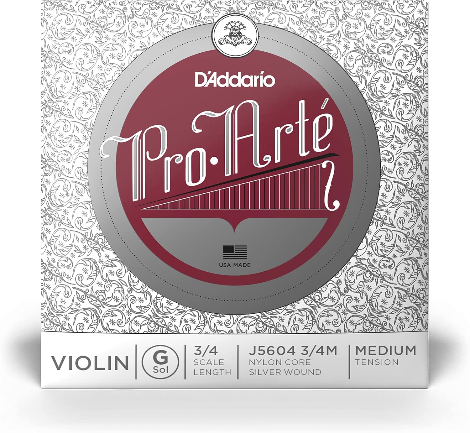 D'Addario ProArte Violin Single G String, 3/4 Scale