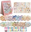 20 Sets 3D Sticker Therapy Scene Material Book,DIY 3D House Stickers Set for Adults,Rich Collection of 3D Space Stickers and Storage Spiral Notebook,Room Sticker Book for Adults