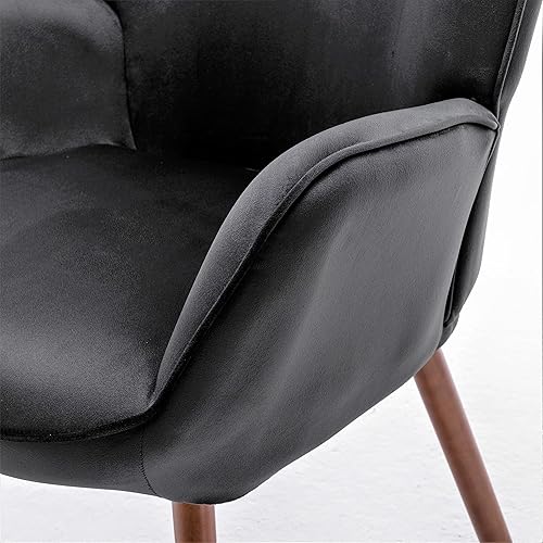 Miniatura 7 de Container Furniture Direct Sillas elegantes con brazos decorativos para sala de estar, dormitorio u oficina en casa, sillón de mediados de siglo con