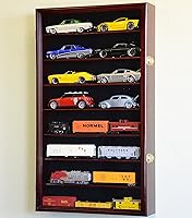 Vista 5 de Gran escala 1/24 fundido a presión modelo 16 coches vitrina soporte para 16 coches 1:24 (acabado roble)