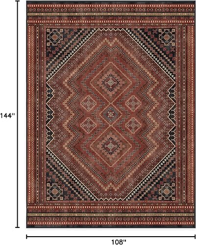 Miniatura 2 de RUGGABLE Kaden Alfombra lavable, perfecta alfombra vintage para sala de estar, dormitorio, cocina, apta para mascotas y niños, resistente a las