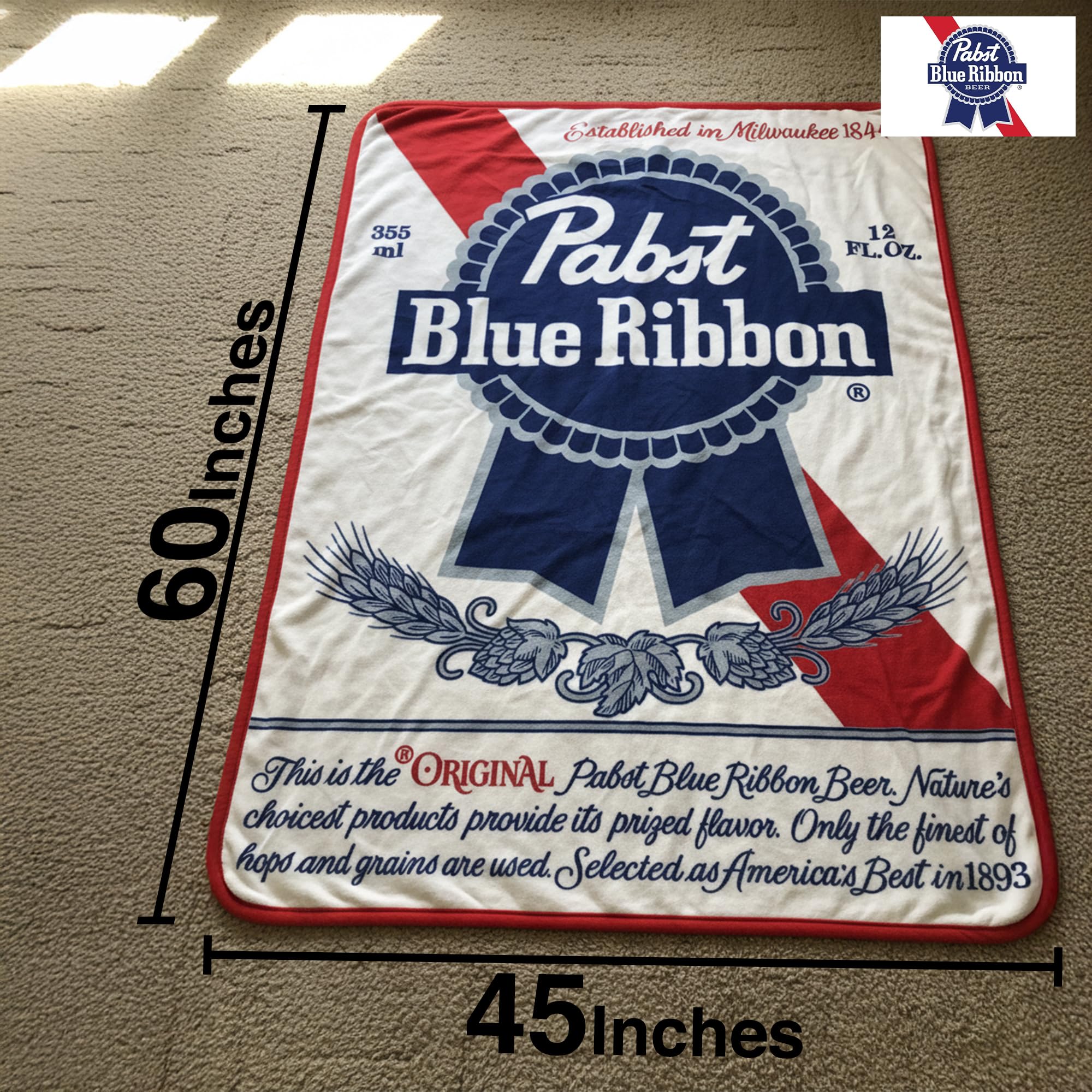 Amazon｜Pabst ブルーリボンブランケット | PBRブランケットスロー