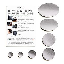 Self-Adhesive Waterproof Repair Patch Kit - 30-Second Fix for Down Jackets, Tents, Sleeping Bags, Backpacks, Outdoor and Camping Gear - Pre-Cut Nylon, Multiple Colors (Silver)