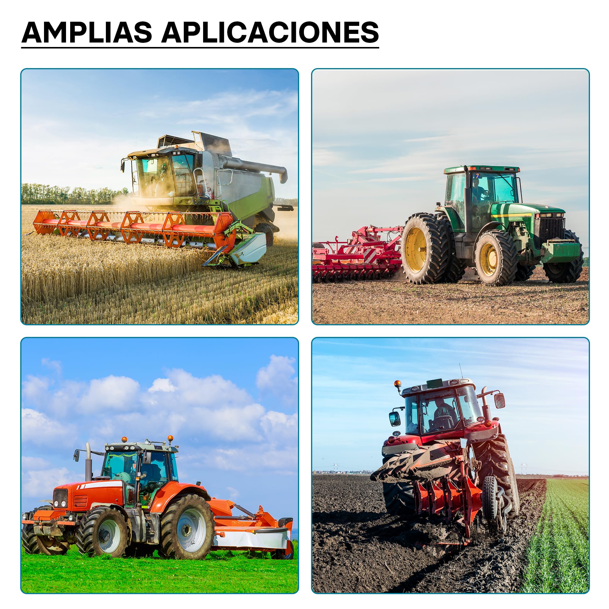 WilTec Eje Estriado Toma de Fuerza GT 300mm Eje dentado Eje transmisión aperos de Tractor 8-32x38x6