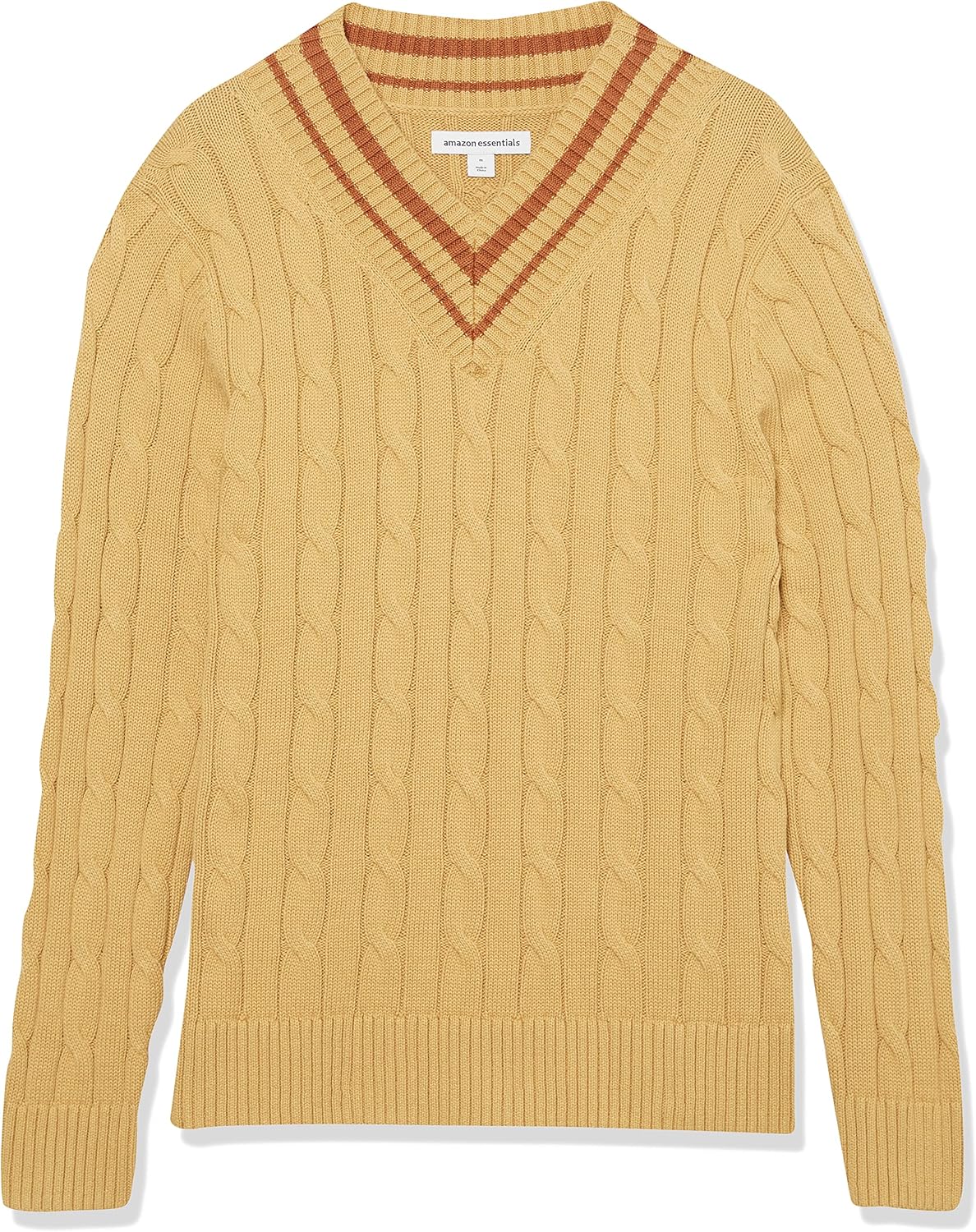 Amazon Essentials Mens Cable Knit V-Neck Sweater - Image 6