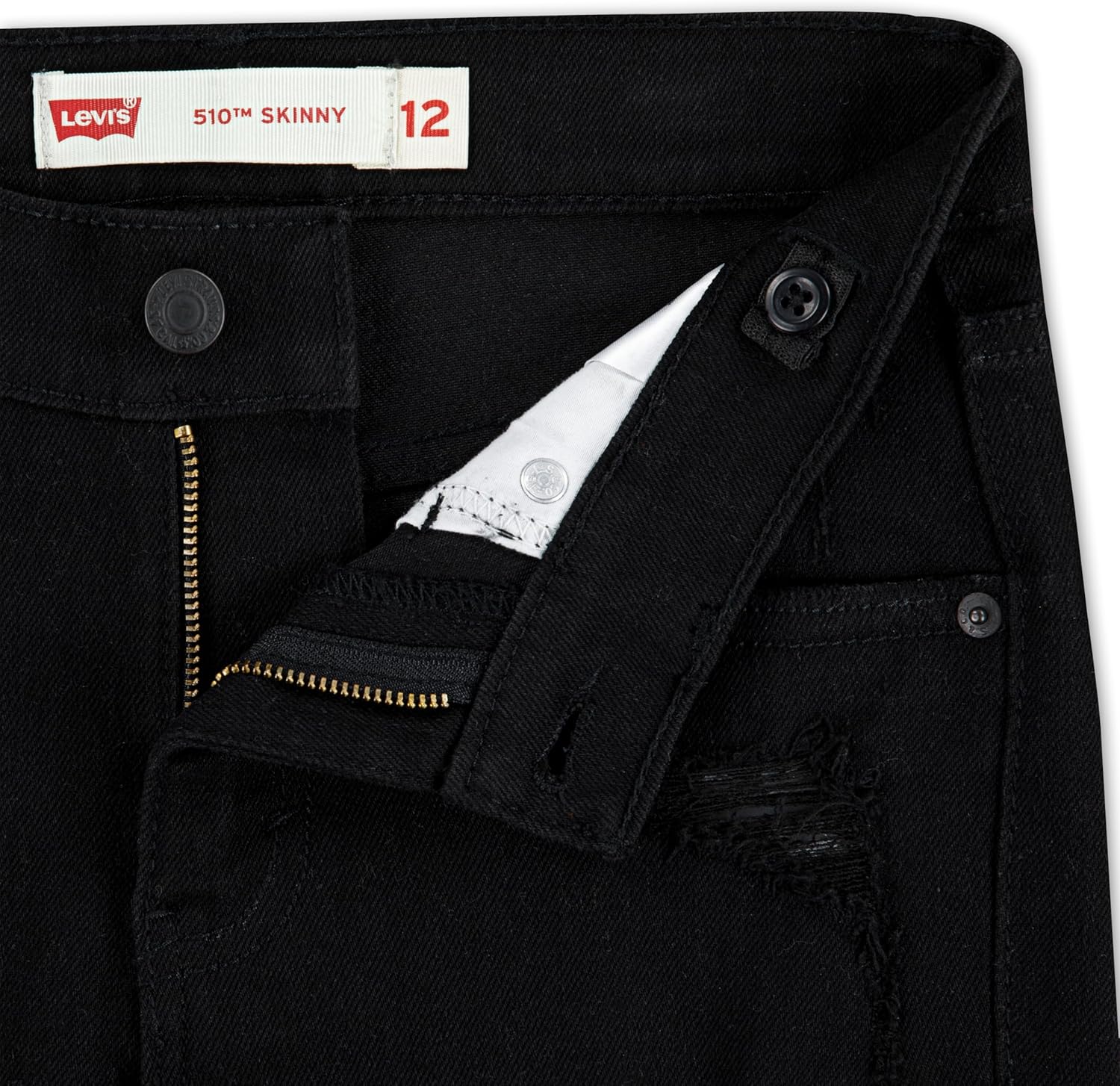 Levi's Boys 510 Skinny Fit Destructed Jeans - Image 4