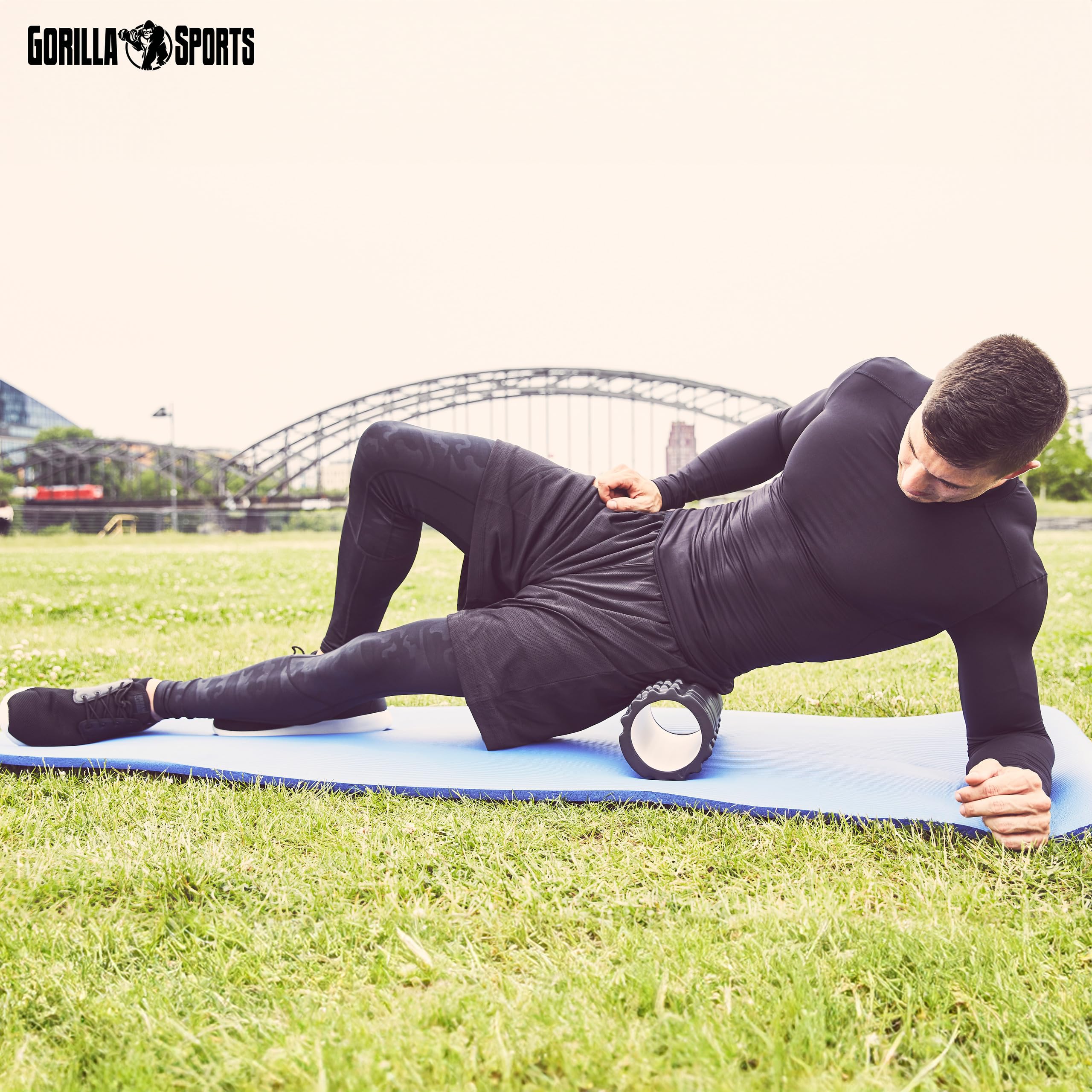 GORILLA SPORTS® Tappetino Fitness - 190x60 / 190x100 cm, Antiscivolo, Impermeabile, Gomma Nitrilica, Spessore 1,5 cm, 13 Colori a Scelta - Tappeto, Materassino Yoga, Pilates, Palestra, Allenamento