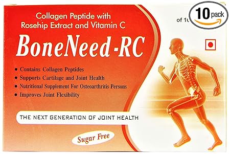 BoneNeed RC Collagen Powder Sachets - 10 Sachets - Orange Flavour